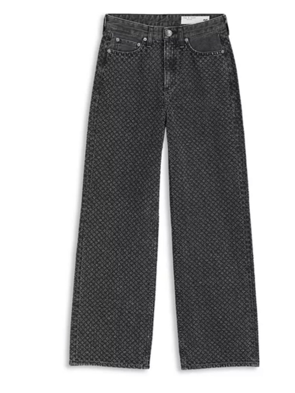 rag & bone Logan quilted mid rise wide leg